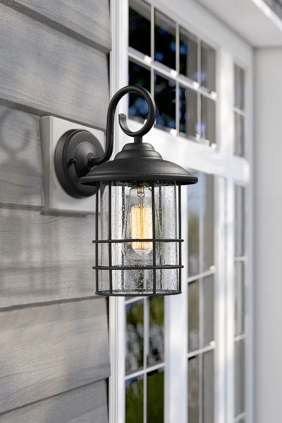 Minimalist elegant modern industrial exterior exterior wall light