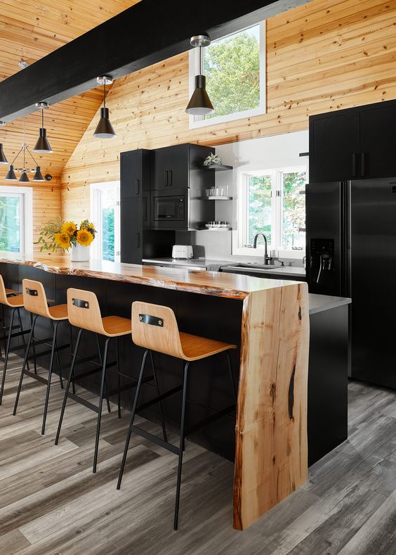 modern cabin kitchen idea