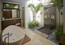 Tips for Exotic Outdoor Bathroom Design, Stunning and Making Your Family Comfortable